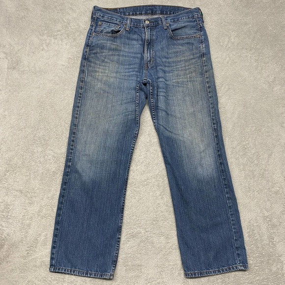 Levi's Other - Levis 569 Jeans Mens 34 Blue Relaxed Medium Wash Distressed 30 Inseam Straight